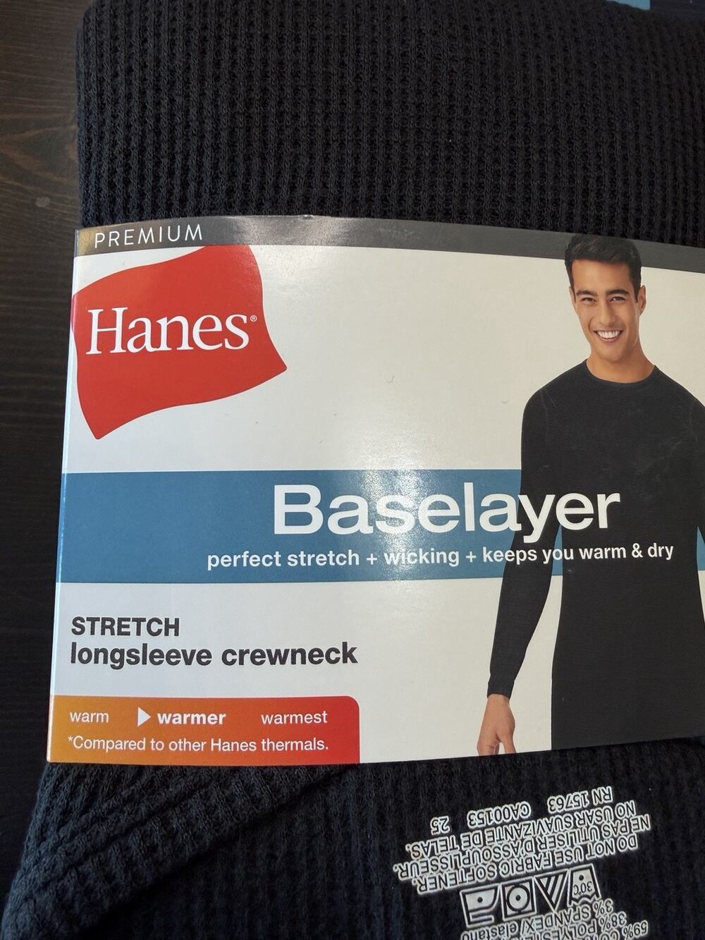Hanes premium base layer long Sleeve Shirt Size large # 198